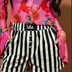 Dressed in LALA Right Place Right Time Striped Boxer Shorts